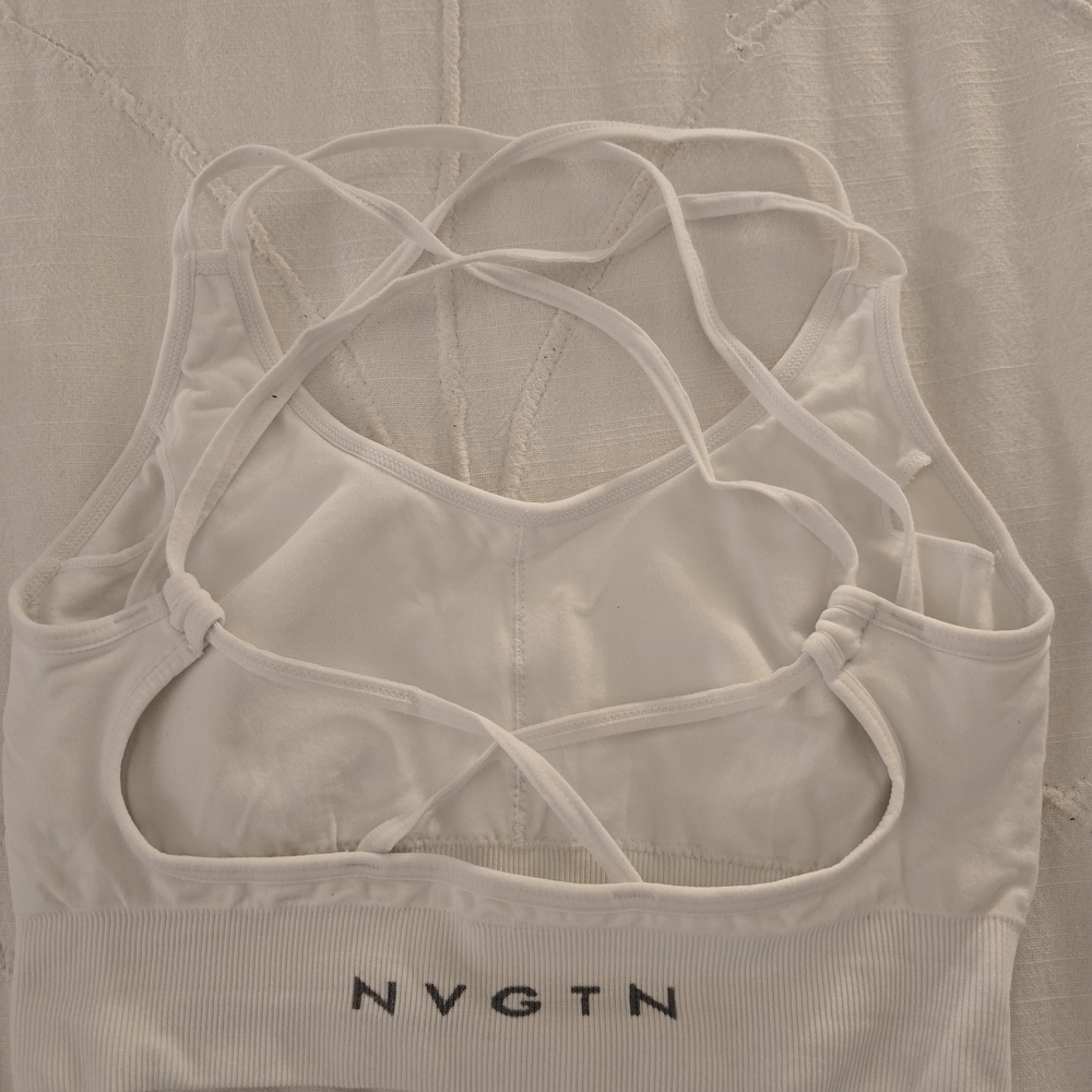 NVGTN Women's Ivory Strappy Sports Bra